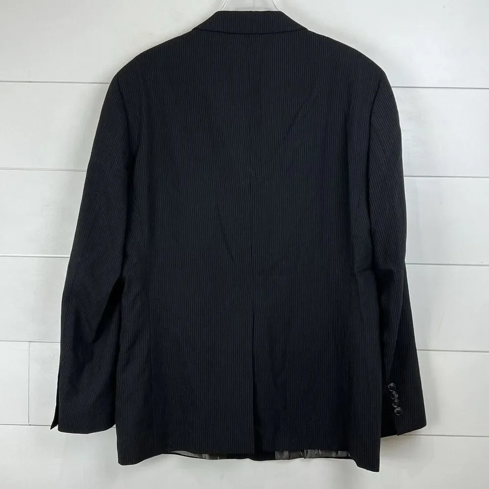 Theory Mens 46R 100% Wool Blazer Sport Coat‎ Suit Jacket Textured Stripe Canada